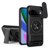 Google Pixel 11 / 11 Pro EIDERWOOD Hybrid Håndverker Deksel m. Kickstand & Cam Slider - MagSafe Kompatibel - Svart