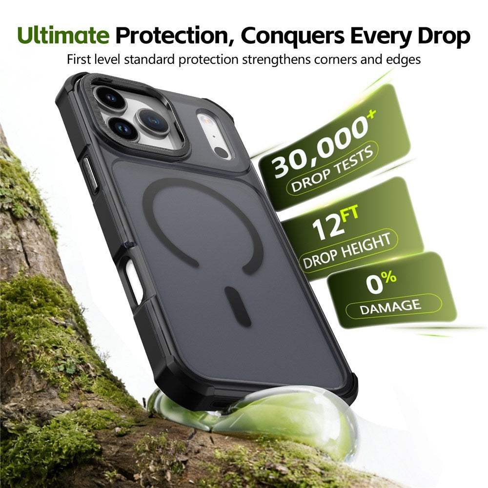 iPhone 17 Pro EIDERWOOD Matt Hybrid Plast Deksel - MagSafe Kompatibel - Svart