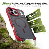 iPhone 17 Pro EIDERWOOD Matt Hybrid Plast Deksel - MagSafe Kompatibel - Rød