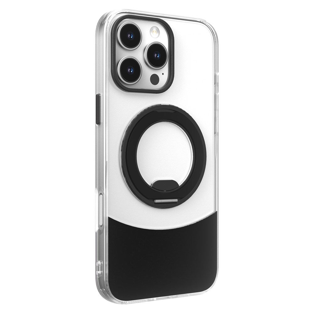 iPhone 15 EIDERWOOD Hybrid Deksel med Stativfunksjon - MagSafe Kompatibel - Gjennomsiktig / Svart