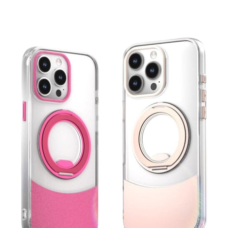 iPhone 17 EIDERWOOD Hybrid Deksel med Stativfunksjon - MagSafe Kompatibel - Gjennomsiktig / Oransje
