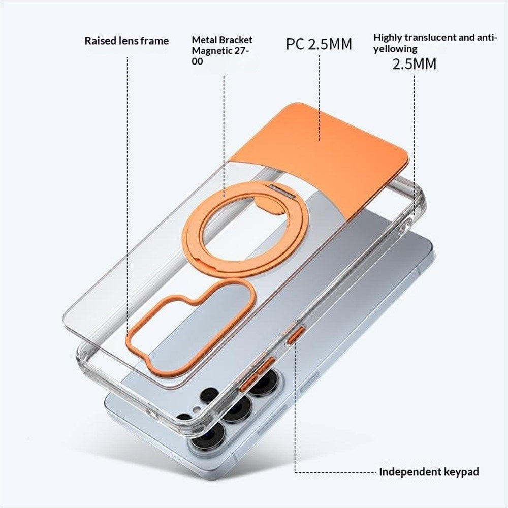 Samsung Galaxy S26 EIDERWOOD Hybrid Deksel med Stativfunksjon - MagSafe Kompatibel - Gjennomsiktig / Svart