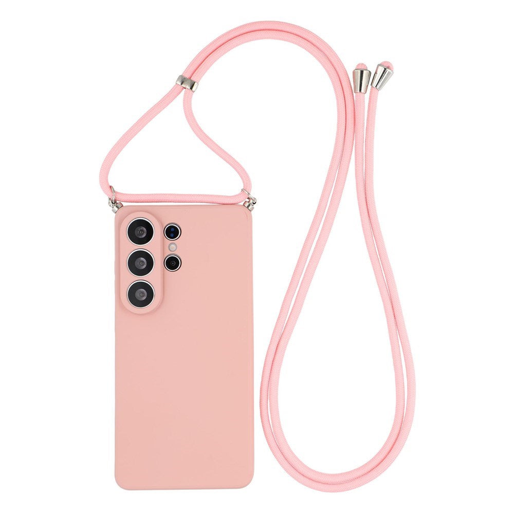 Samsung Galaxy S26 Ultra EIDERWOOD Fôret Fleksibelt Plast Deksel m. Stropp - Rosa