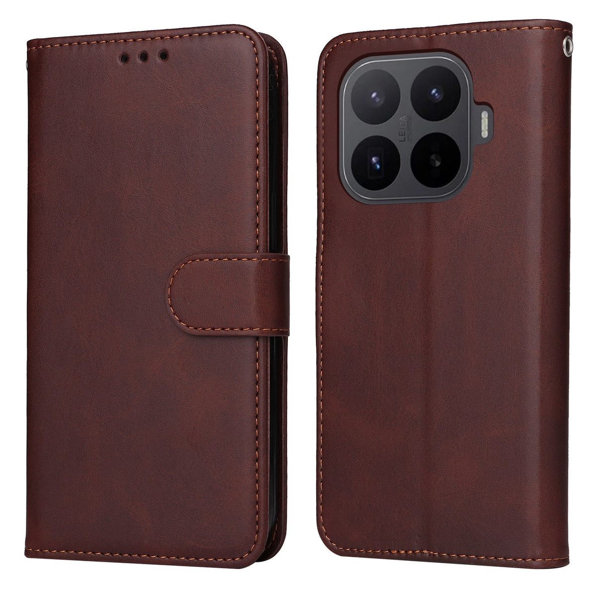 Xiaomi 17T EIDERWOOD Kunstskinn Flip Deksel m. Stropp - Brun