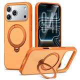 iPhone 18 Pro / 17 Pro EIDERWOOD Hybrid Plast Deksel m. Roterende Kickstand - MagSafe Kompatibel - Oransje