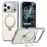 iPhone 18 Pro / 17 Pro EIDERWOOD Hybrid Plast Deksel m. Roterende Kickstand - MagSafe Kompatibel - Hvit