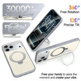 iPhone 18 Pro / 17 Pro EIDERWOOD Hybrid Plast Deksel m. Roterende Kickstand - MagSafe Kompatibel - Hvit