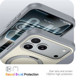 iPhone 18 Pro Max / 17 Pro Max EIDERWOOD Hybrid Plast Deksel m. Roterende Kickstand - MagSafe Kompatibel - Hvit