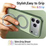 iPhone 18 Pro Max / 17 Pro Max EIDERWOOD Hybrid Plast Deksel m. Roterende Kickstand - MagSafe Kompatibel - Grønn