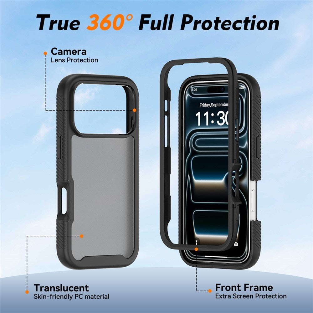 iPhone 18 Pro / 17 Pro EIDERWOOD Todelt Matt Hybrid Plast Deksel - Svart