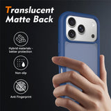 iPhone 18 Pro / 17 Pro EIDERWOOD Todelt Matt Hybrid Plast Deksel - Blå