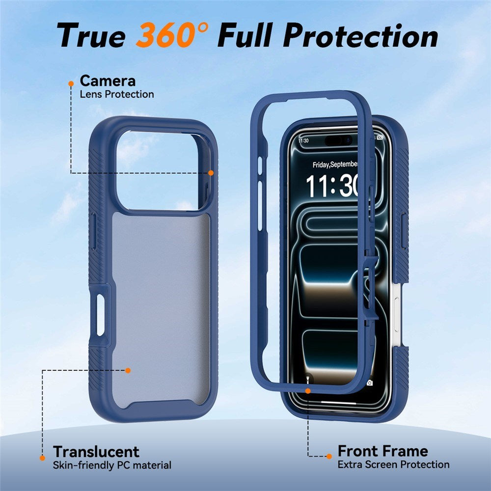 iPhone 18 Pro / 17 Pro EIDERWOOD Todelt Matt Hybrid Plast Deksel - Blå