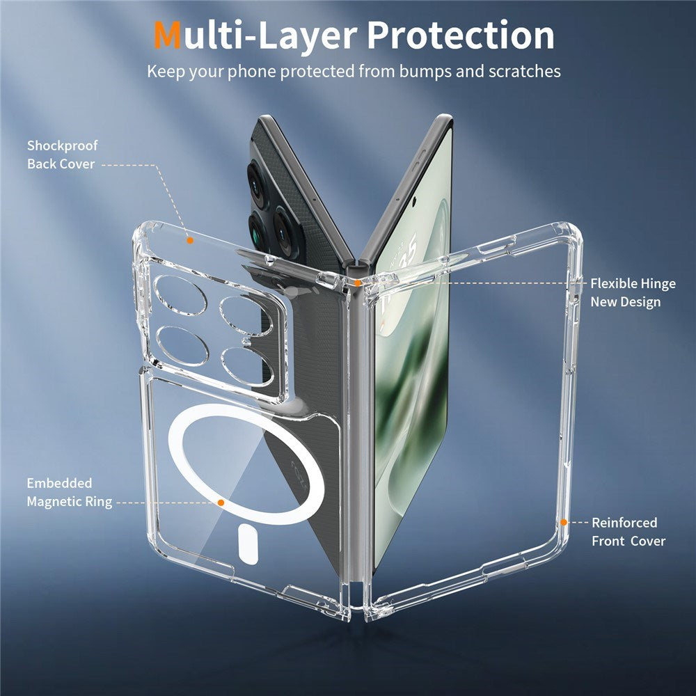 Motorola Razr Fold EIDERWOOD Hybrid Plast Deksel - MagSafe Kompatibel - Gjennomsiktig