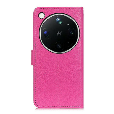 OPPO Find X9 Ultra EIDERWOOD Kunstskinn Flip Deksel m. Kortlomme & Stativfunksjon - Rosa