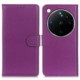 OPPO Find X9 Ultra EIDERWOOD Kunstskinn Flip Deksel m. Kortlomme & Stativfunksjon - Lilla