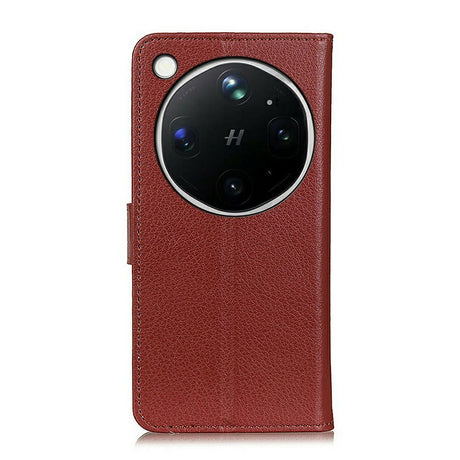 OPPO Find X9 Ultra EIDERWOOD Kunstskinn Flip Deksel m. Kortlomme & Stativfunksjon - Brun
