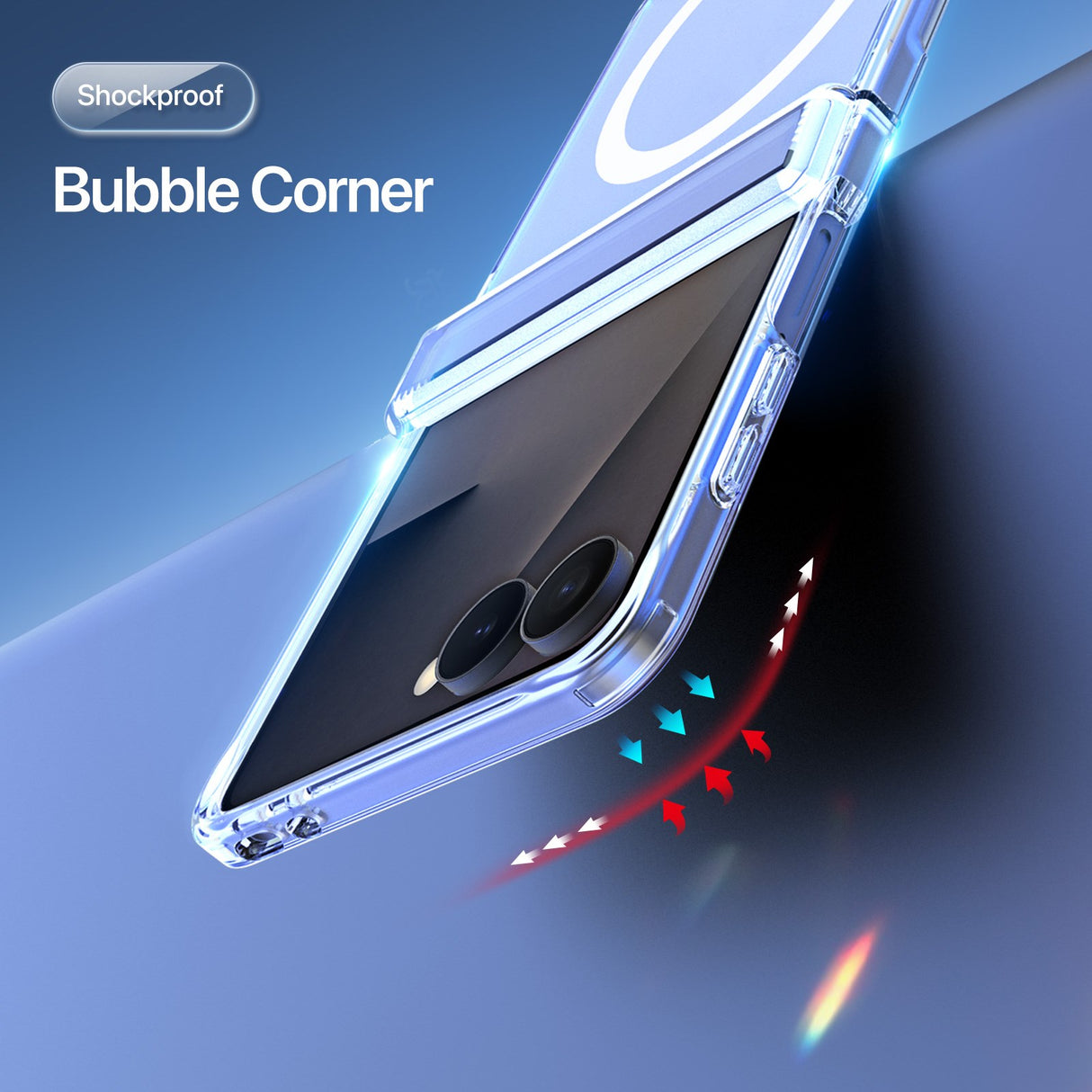 Samsung Galaxy Z Flip8 DUX DUCIS Hybrid Deksel – MagSafe Kompatibelt – Gjennomsiktig