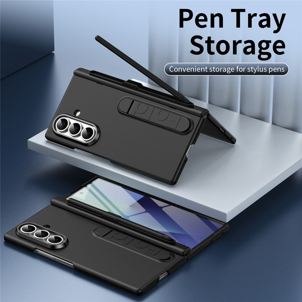 Samsung Galaxy Z Fold8 Ultra Hard Plast Deksel m. Skjermbeskytter & Støttefunksjon - Svart