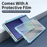 Samsung Galaxy Z Fold8 Ultra Hard Plast Deksel m. Skjermbeskytter & Støttefunksjon - Lyseblå