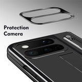 Google Pixel 11 Pro Fold EIDERWOOD Kunstskinndeksel med Herdet Glass – Svart