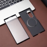Samsung Galaxy Z Fold8 Ultra Hardt Plast Carbon Deksel - MagSafe Kompatibel - Svart