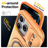 iPhone 18 Pro / 17 Pro EIDERWOOD Hybrid Håndverker Deksel m. Kortholder & Cam Slider - MagSafe Kompatibel - Oransje