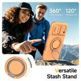 iPhone 18 Pro / 17 Pro EIDERWOOD Hybrid Håndverker Deksel m. Kortholder & Cam Slider - MagSafe Kompatibel - Oransje