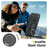 iPhone 18 Pro / 17 Pro EIDERWOOD Hybrid Håndverker Deksel m. Kortholder & Cam Slider - MagSafe Kompatibel - Svart