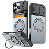 iPhone 18 Pro / 17 Pro EIDERWOOD Hybrid Håndverker Deksel m. Kortholder & Cam Slider - MagSafe Kompatibel - Grå