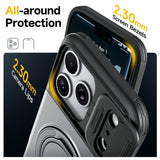 iPhone 18 Pro / 17 Pro EIDERWOOD Hybrid Håndverker Deksel m. Kortholder & Cam Slider - MagSafe Kompatibel - Grå