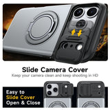 iPhone 18 Pro / 17 Pro EIDERWOOD Hybrid Håndverker Deksel m. Kortholder & Cam Slider - MagSafe Kompatibel - Grå
