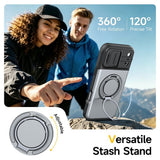 iPhone 18 Pro / 17 Pro EIDERWOOD Hybrid Håndverker Deksel m. Kortholder & Cam Slider - MagSafe Kompatibel - Grå