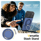 iPhone 18 Pro / 17 Pro EIDERWOOD Hybrid Håndverker Deksel m. Kortholder & Cam Slider - MagSafe Kompatibel - Blå