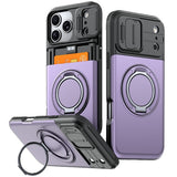 iPhone 18 Pro / 17 Pro EIDERWOOD Hybrid Håndverker Deksel m. Kortholder & Cam Slider - MagSafe Kompatibel - Lilla