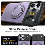 iPhone 18 Pro / 17 Pro EIDERWOOD Hybrid Håndverker Deksel m. Kortholder & Cam Slider - MagSafe Kompatibel - Lilla