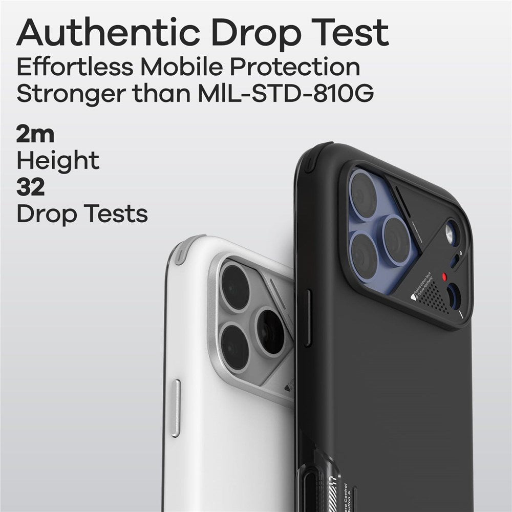 iPhone 17 Pro Max AULUMU Støtdempende Hybrid Deksel - MagSafe Kompatibelt - Svart