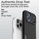 iPhone 17 Pro AULUMU Støtdempende Hybrid Deksel – MagSafe Kompatibelt – Svart