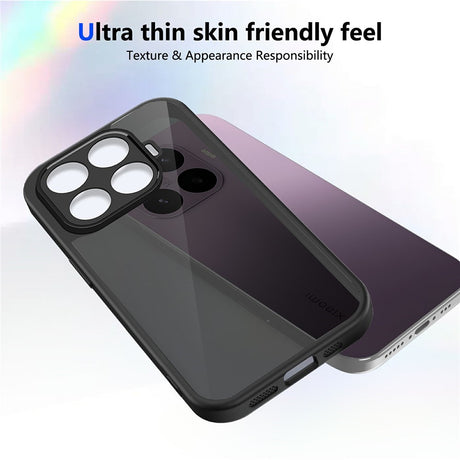 Xiaomi 17T Pro Hybrid Deksel med Matt Overflate - Svart / Gjennomsiktig