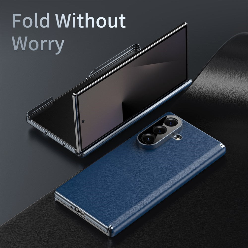 Samsung Galaxy Z Fold8 Ultra Kunstskinn Bak Deksel - Blå