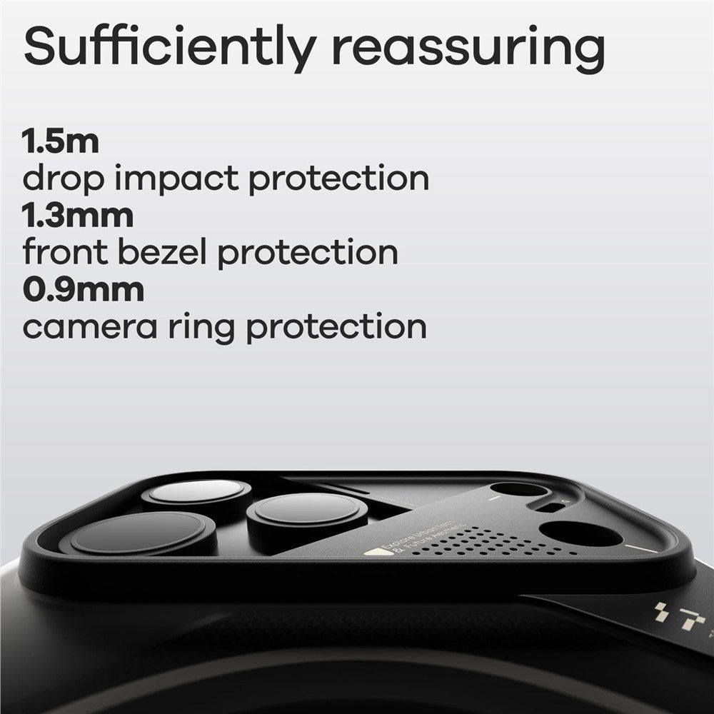 iPhone 17 Pro AULUMU Luminous Fleksibelt Plast Deksel – MagSafe Kompatibel – Svart