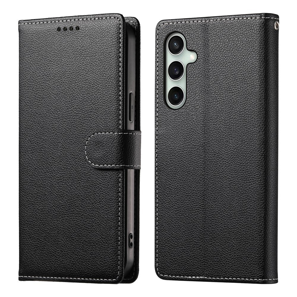 Samsung Galaxy S26 FE EIDERWOOD Flip Deksel med Kortholder og Stropp - Svart
