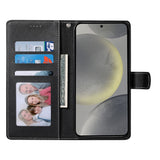 Samsung Galaxy S26 FE EIDERWOOD Flip Deksel med Kortholder og Stropp - Svart