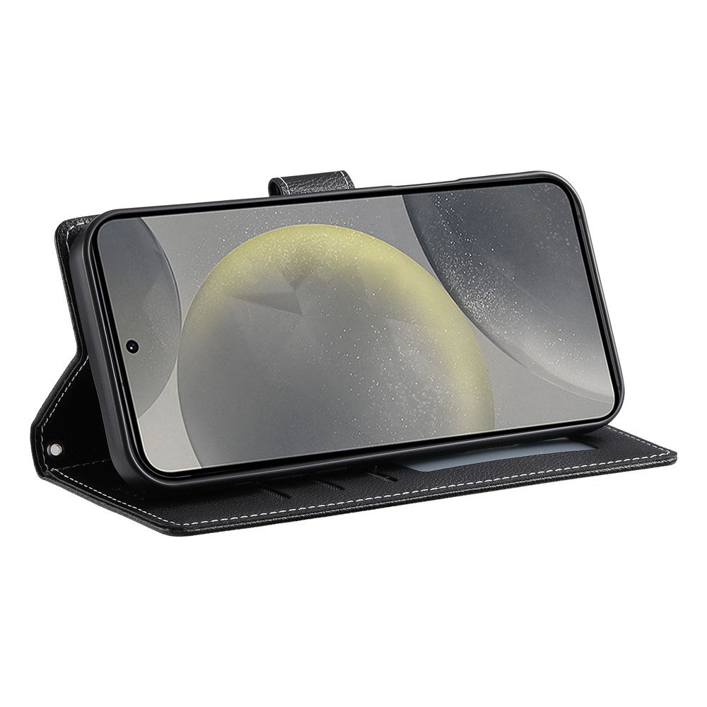 Samsung Galaxy S26 FE EIDERWOOD Flip Deksel med Kortholder og Stropp - Svart