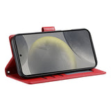Samsung Galaxy S26 FE EIDERWOOD Flip Deksel med Kortholder og Stropp - Rød