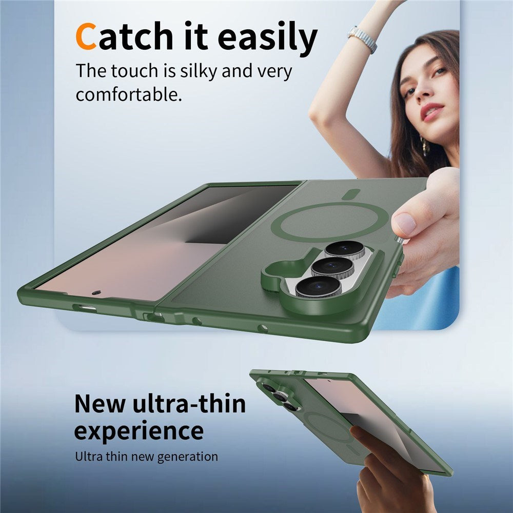 Samsung Galaxy Z Fold8 Ultra Matt Fleksibelt Plast Deksel - MagSafe Kompatibel - Grønn