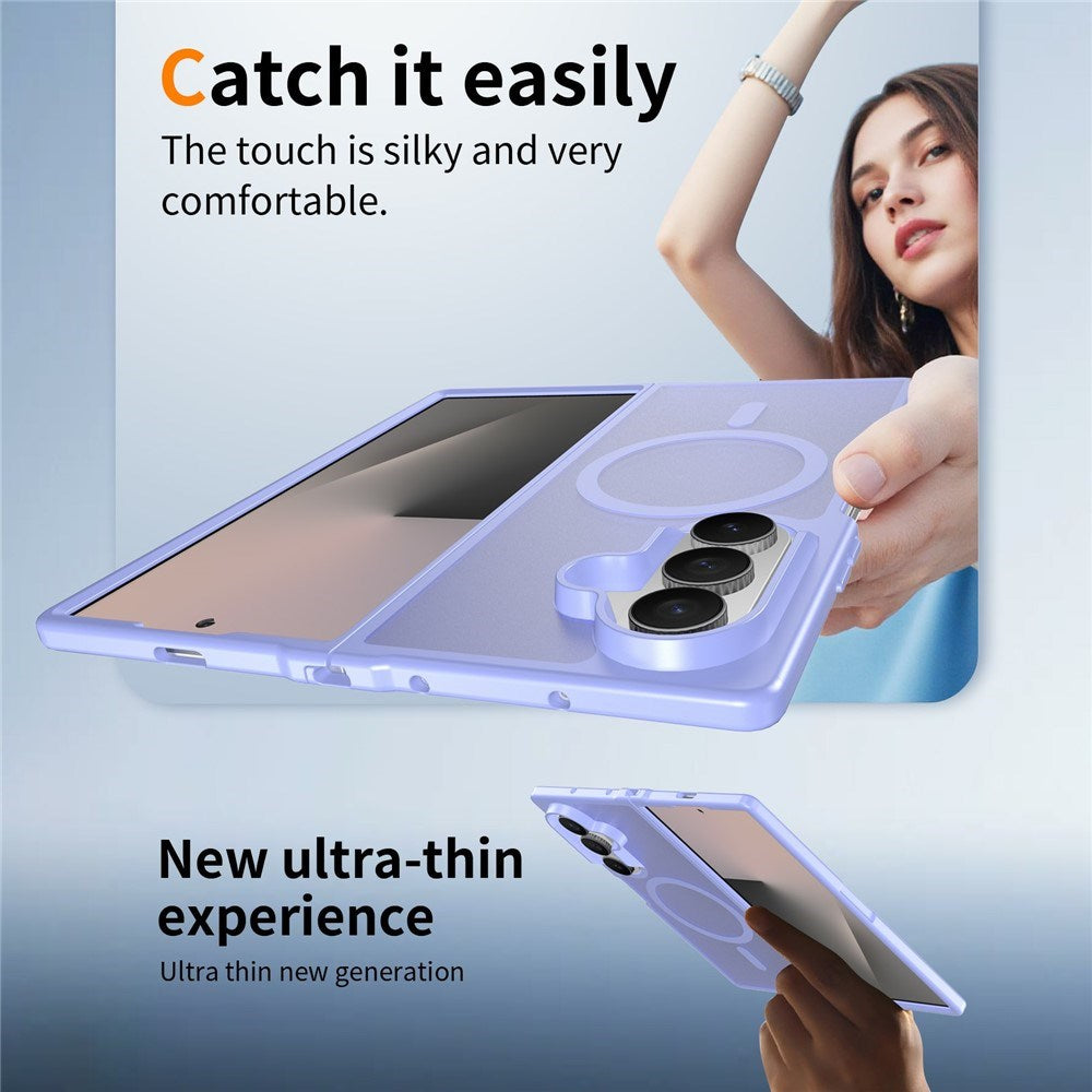Samsung Galaxy Z Fold8 Ultra Matt Fleksibelt Plast Deksel - MagSafe Kompatibel - Lilla