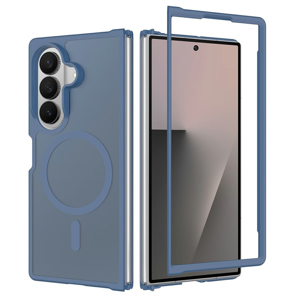 Samsung Galaxy Z Fold8 Ultra Matt Fleksibelt Plast Deksel - MagSafe Kompatibel - Blå