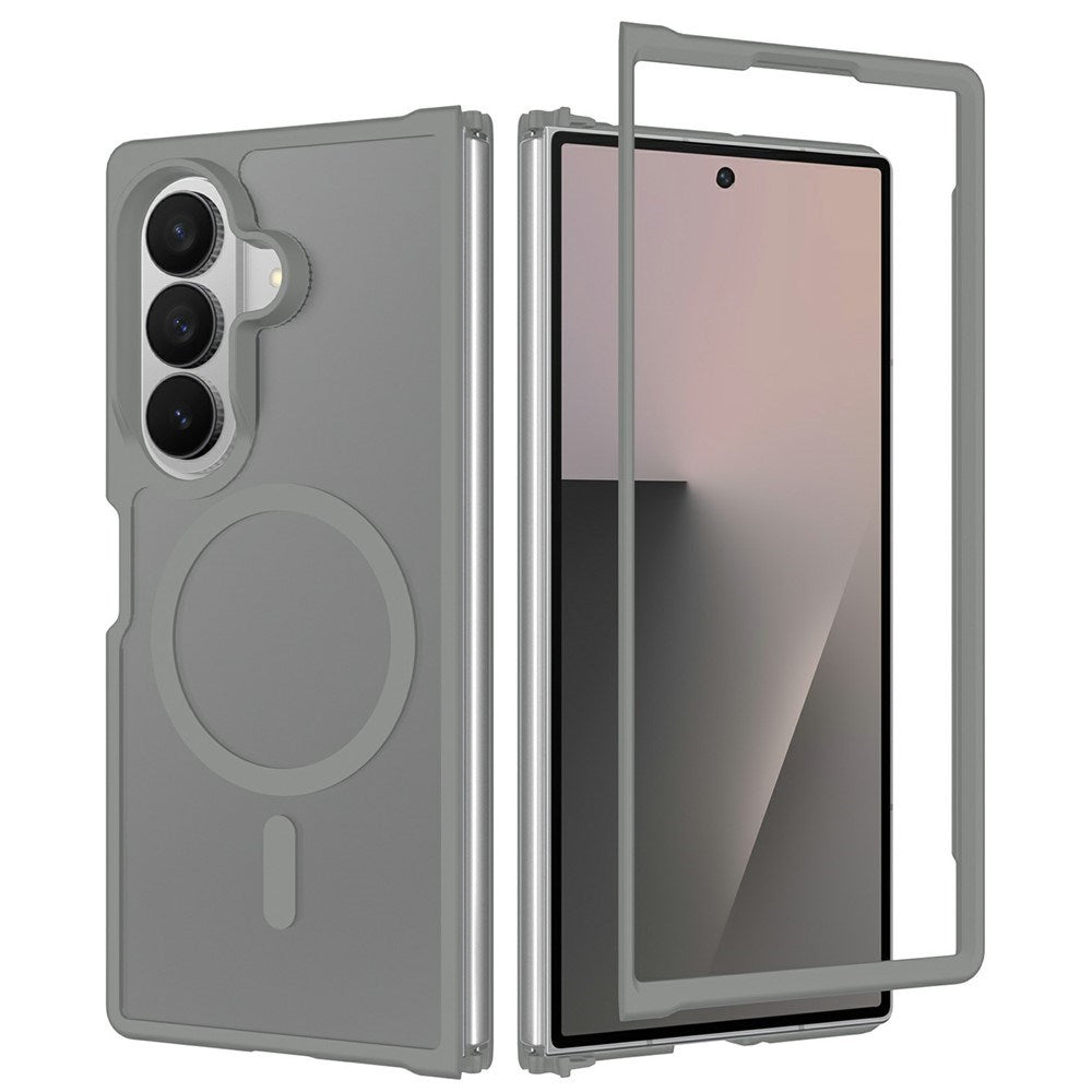 Samsung Galaxy Z Fold8 Ultra Matt Fleksibelt Plast Deksel - MagSafe Kompatibel - Grå