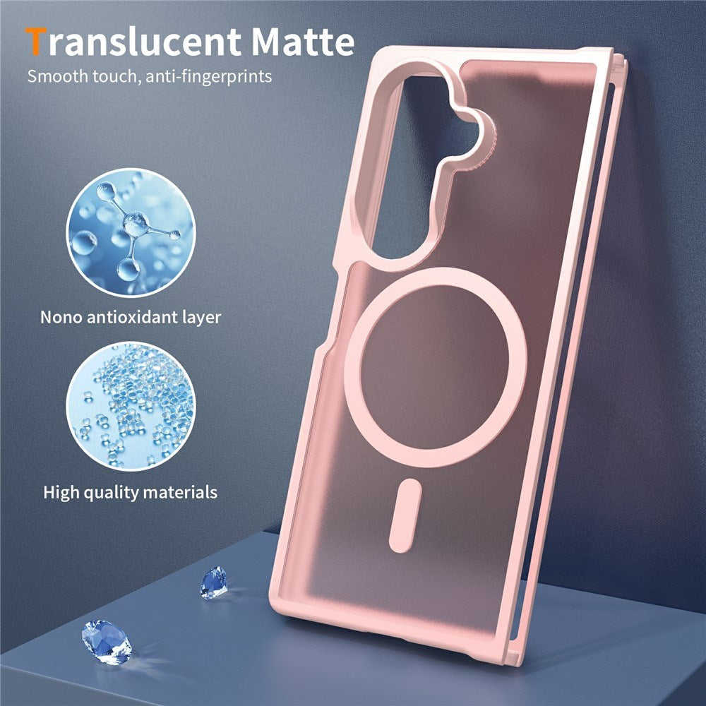 Samsung Galaxy Z Fold8 Ultra Matt Fleksibelt Plast Deksel - MagSafe Kompatibel - Rosa