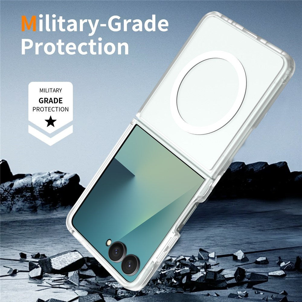 Samsung Galaxy Z Flip8 Matt Fleksibelt Plast Deksel - MagSafe Kompatibel - Gjennomsiktig